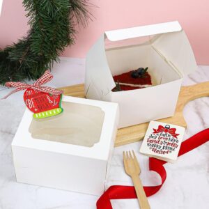 กล่องเค้ก 2 ชิ้น ทรงสูง สีขาว