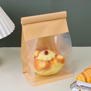 ถุงขนมปัง หน้าต่างแนวนอน สีน้ำตาล S